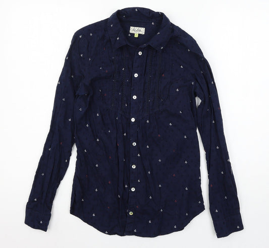 Heyton Womens Blue   Basic Button-Up Size 8