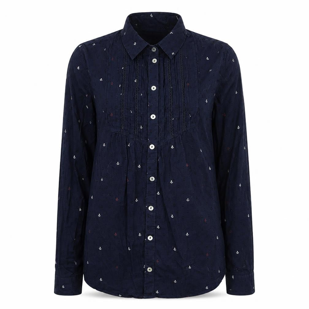Heyton Womens Blue   Basic Button-Up Size 8