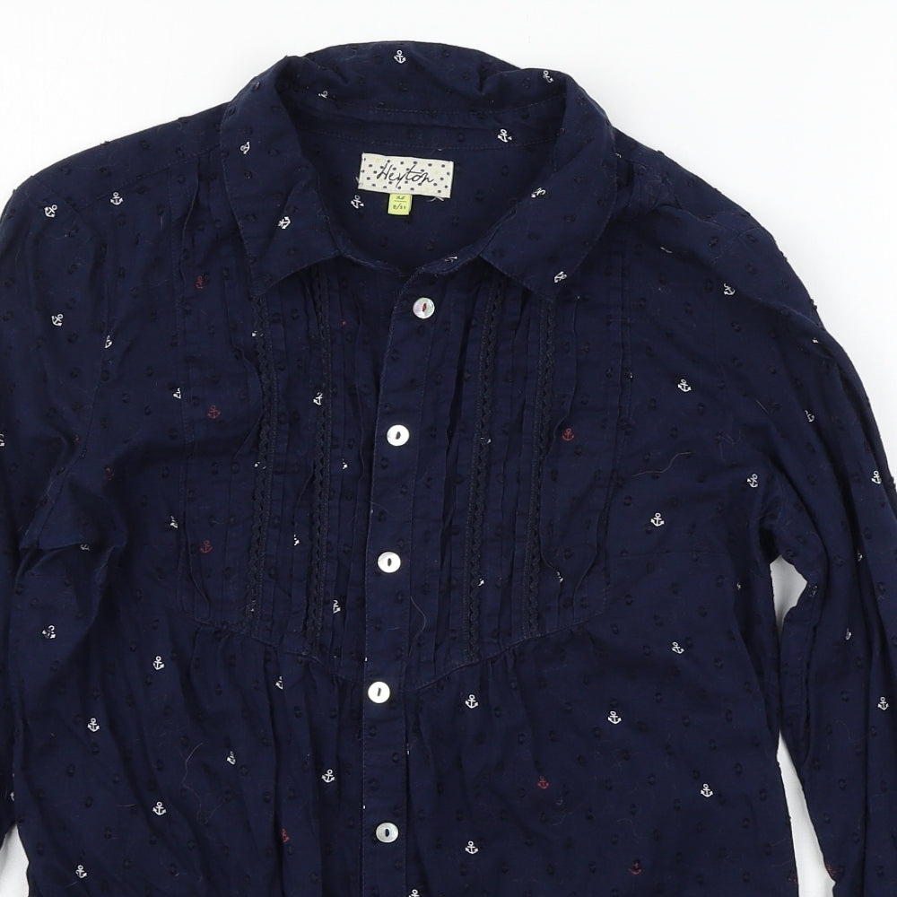 Heyton Womens Blue   Basic Button-Up Size 8