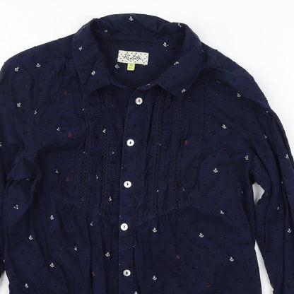 Heyton Womens Blue   Basic Button-Up Size 8