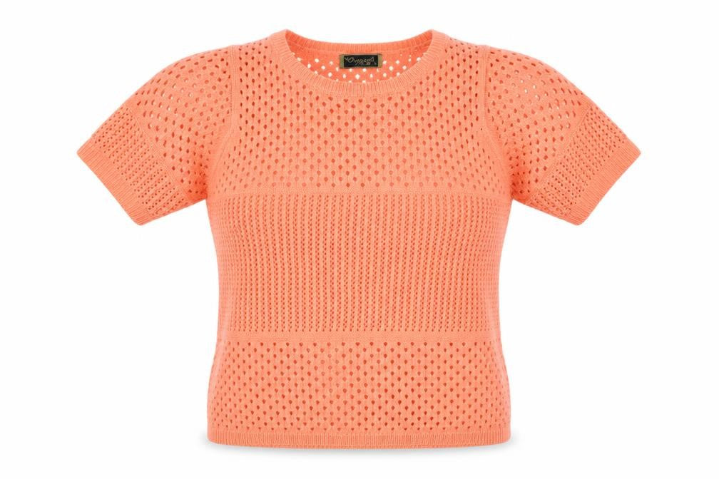 Originals Womens Orange  Knit Pullover Jumper Size S