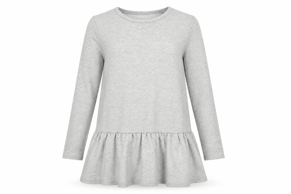 New Look Womens Grey  Jersey Pullover Sweatshirt Size 12