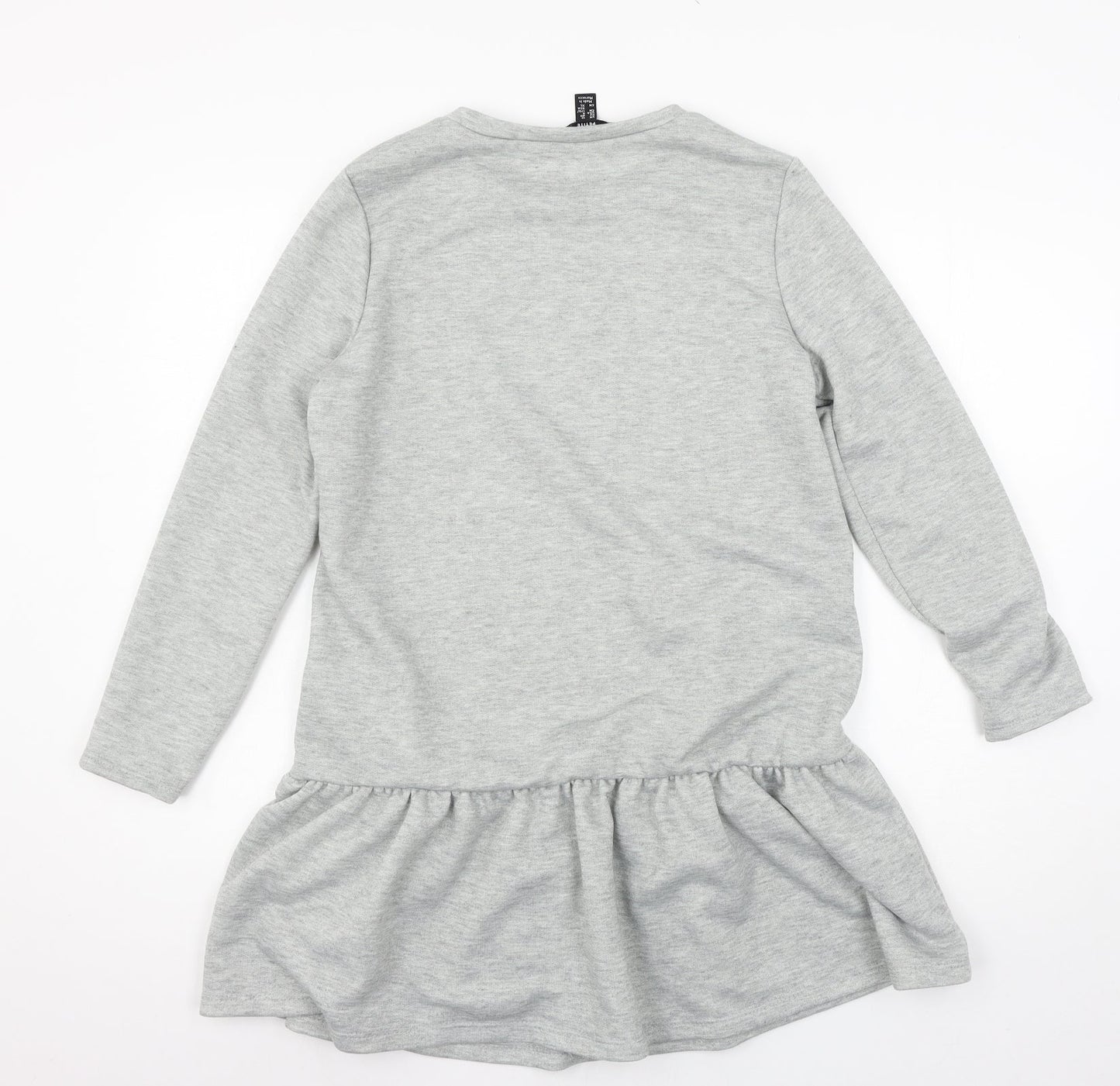 New Look Womens Grey  Jersey Pullover Sweatshirt Size 12