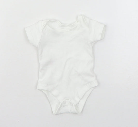TU Baby White  Jersey Babygrow One-Piece Size Newborn