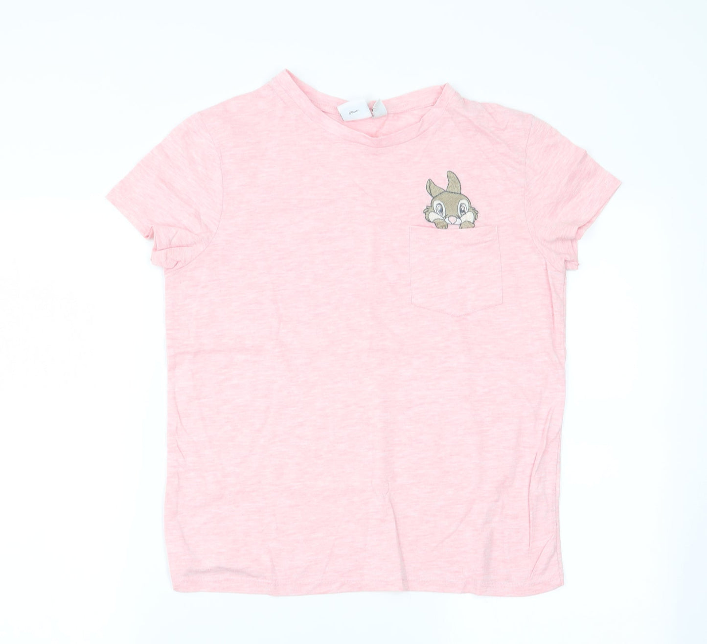 Disney Womens Pink Solid  Top Pyjama Top Size 12
