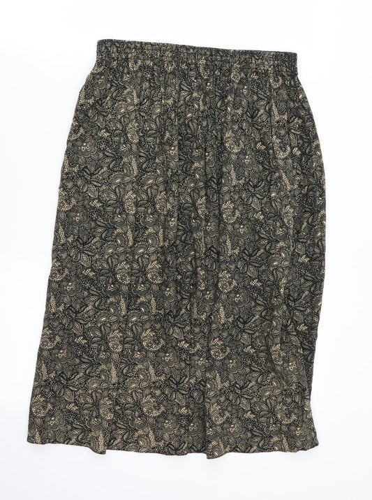 Preworn Womens Multicoloured Geometric  Flare Skirt Size S  - Stretch waistband