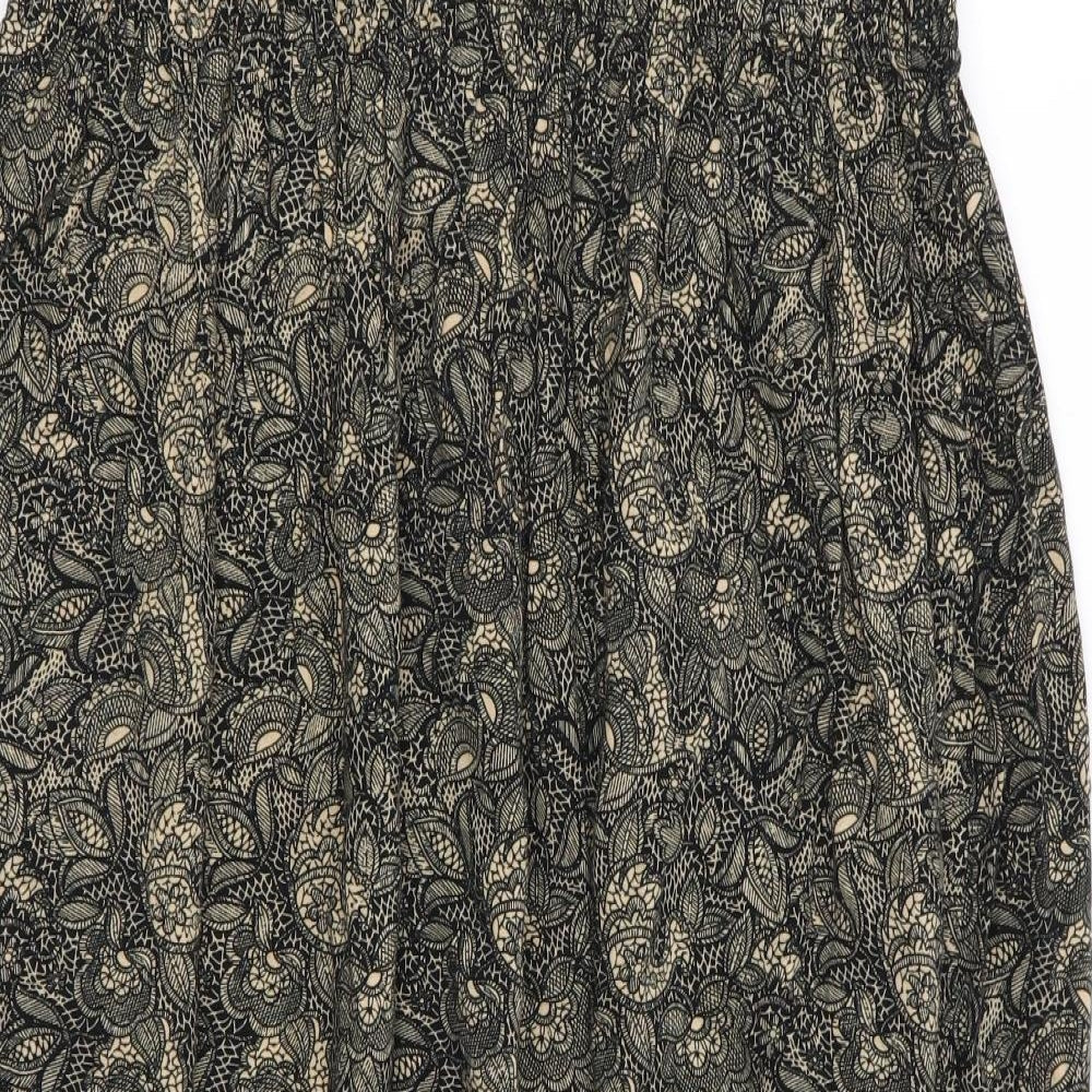 Preworn Womens Multicoloured Geometric  Flare Skirt Size S  - Stretch waistband