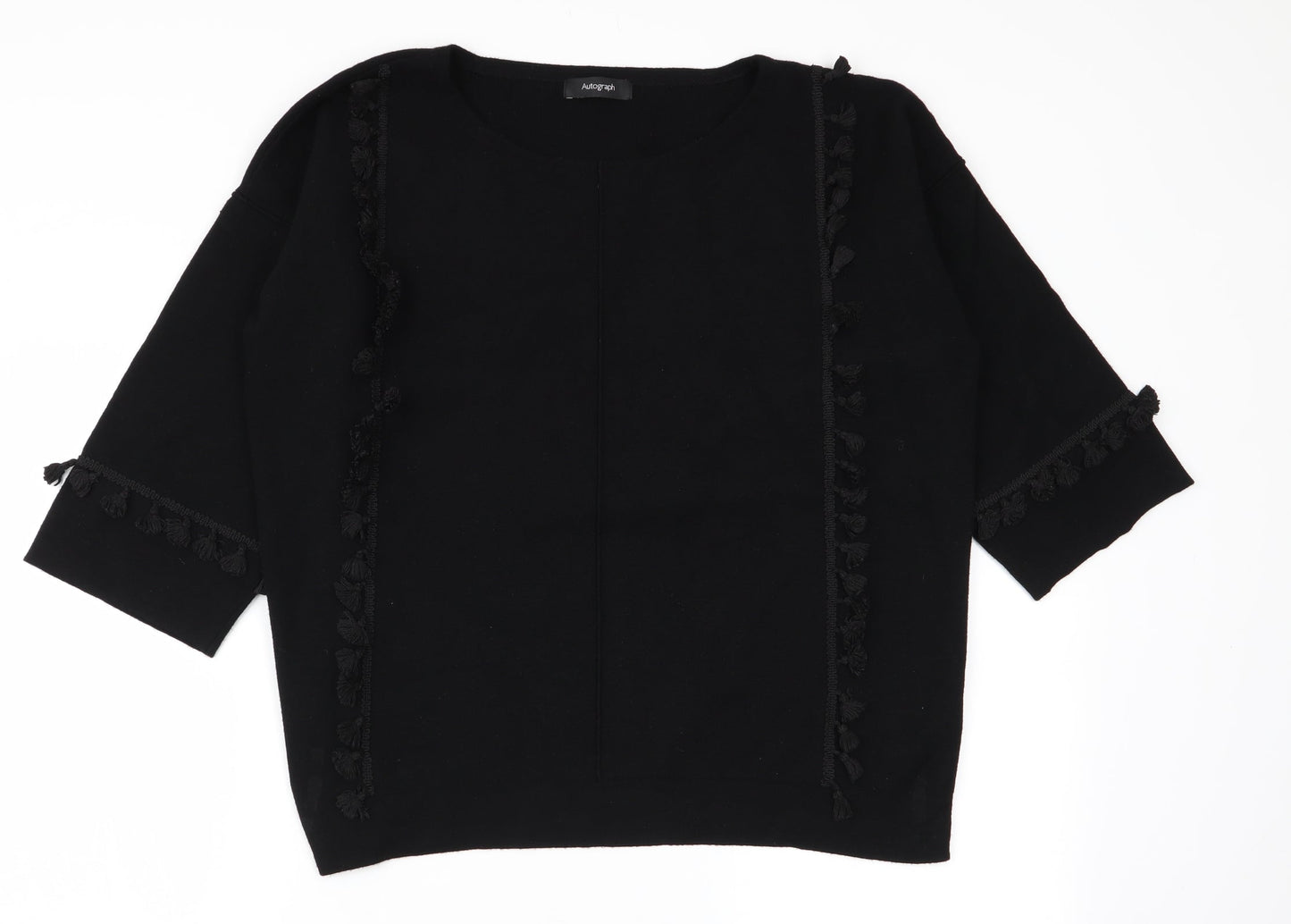 M&S Womens Black   Pullover Jumper Size 12