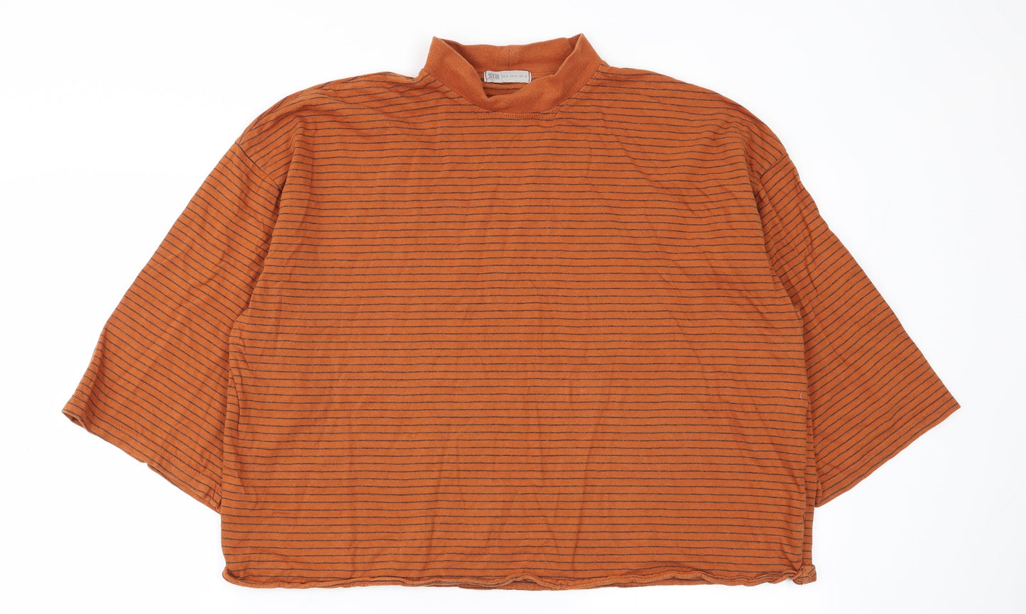 STR Womens Multicoloured Striped  Basic T-Shirt Size 10