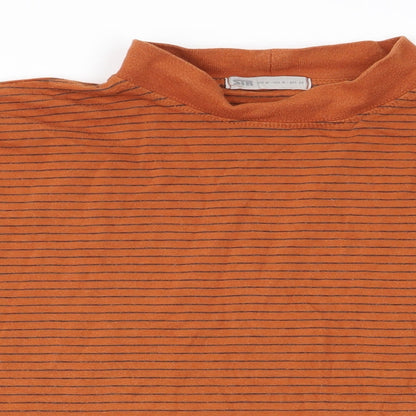 Stradivarius Womens Multicoloured Striped Basic T-Shirt Size 10