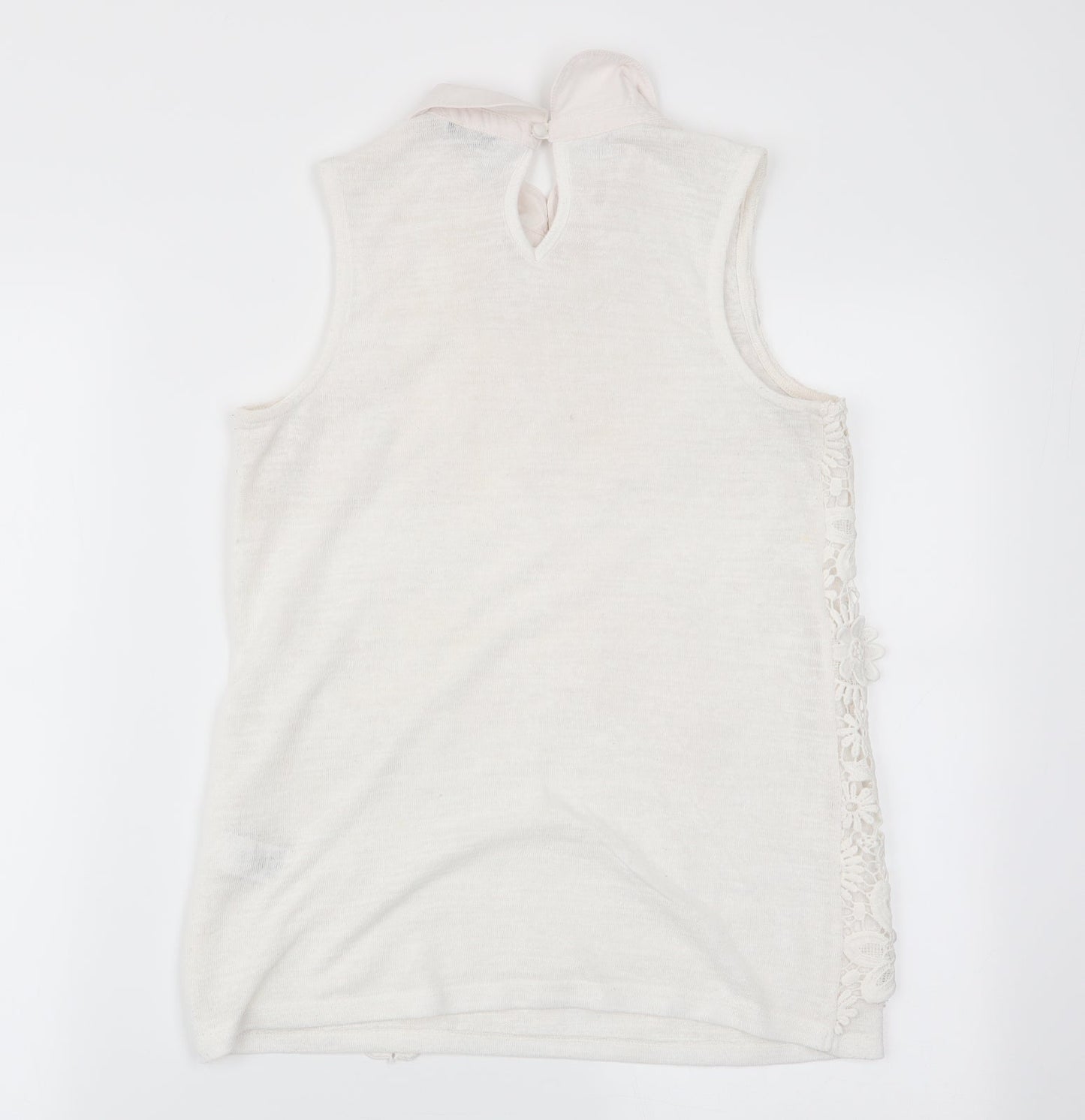 NEXT Womens White Floral  Basic Tank Size 8