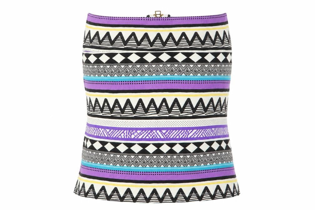 Topshop Womens Multicoloured Geometric  Basic Tank Size 10  - boob tube