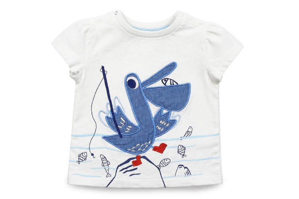 SO CUTE Baby White   Basic T-Shirt Size 9-12 Months