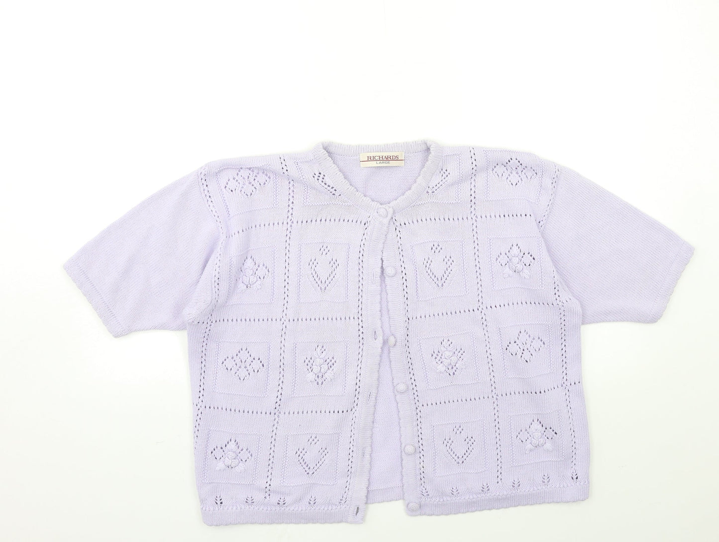 Richards Womens Purple  Knit Cardigan Jumper Size L
