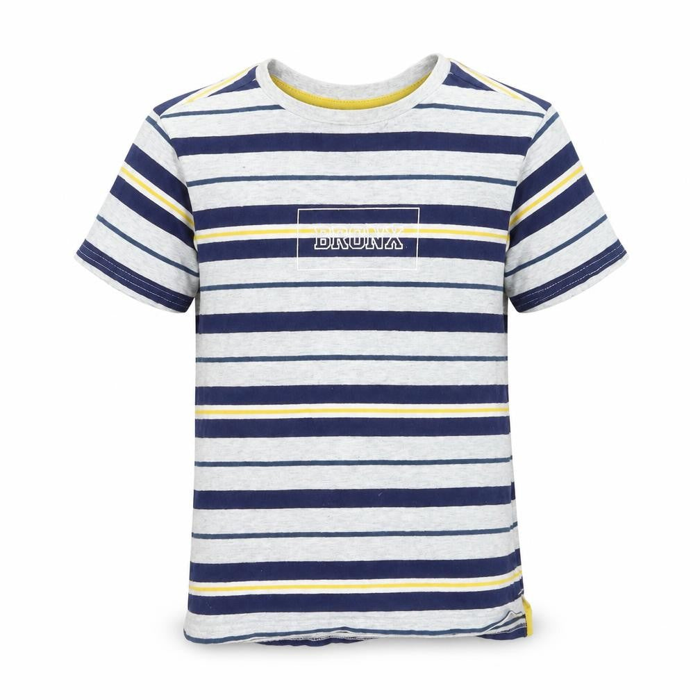 George Boys Grey Striped  Basic T-Shirt Size 8-9 Years