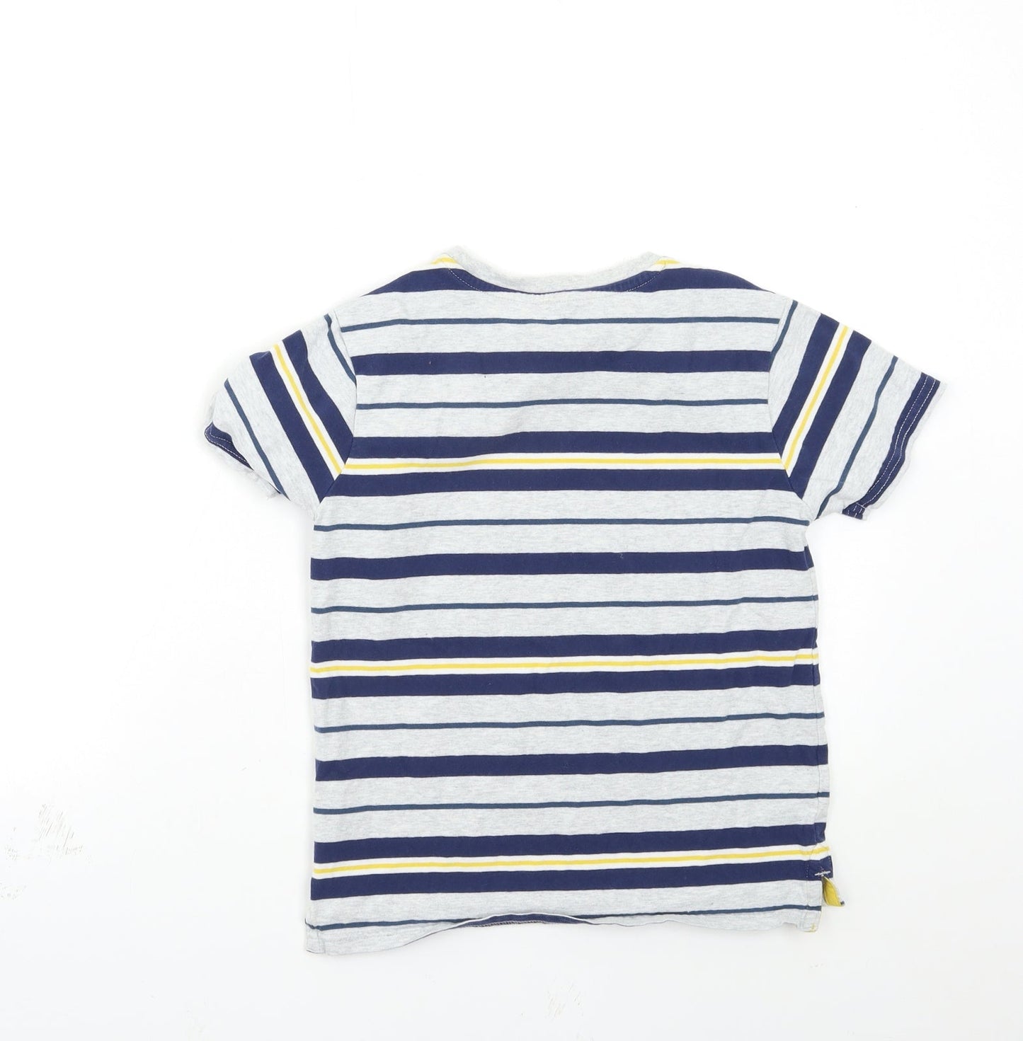 George Boys Grey Striped  Basic T-Shirt Size 8-9 Years