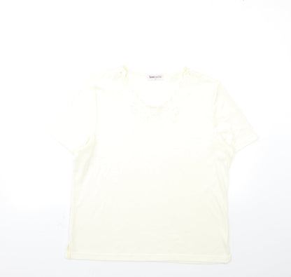 Bonmarché Womens White Basic T-Shirt Size M