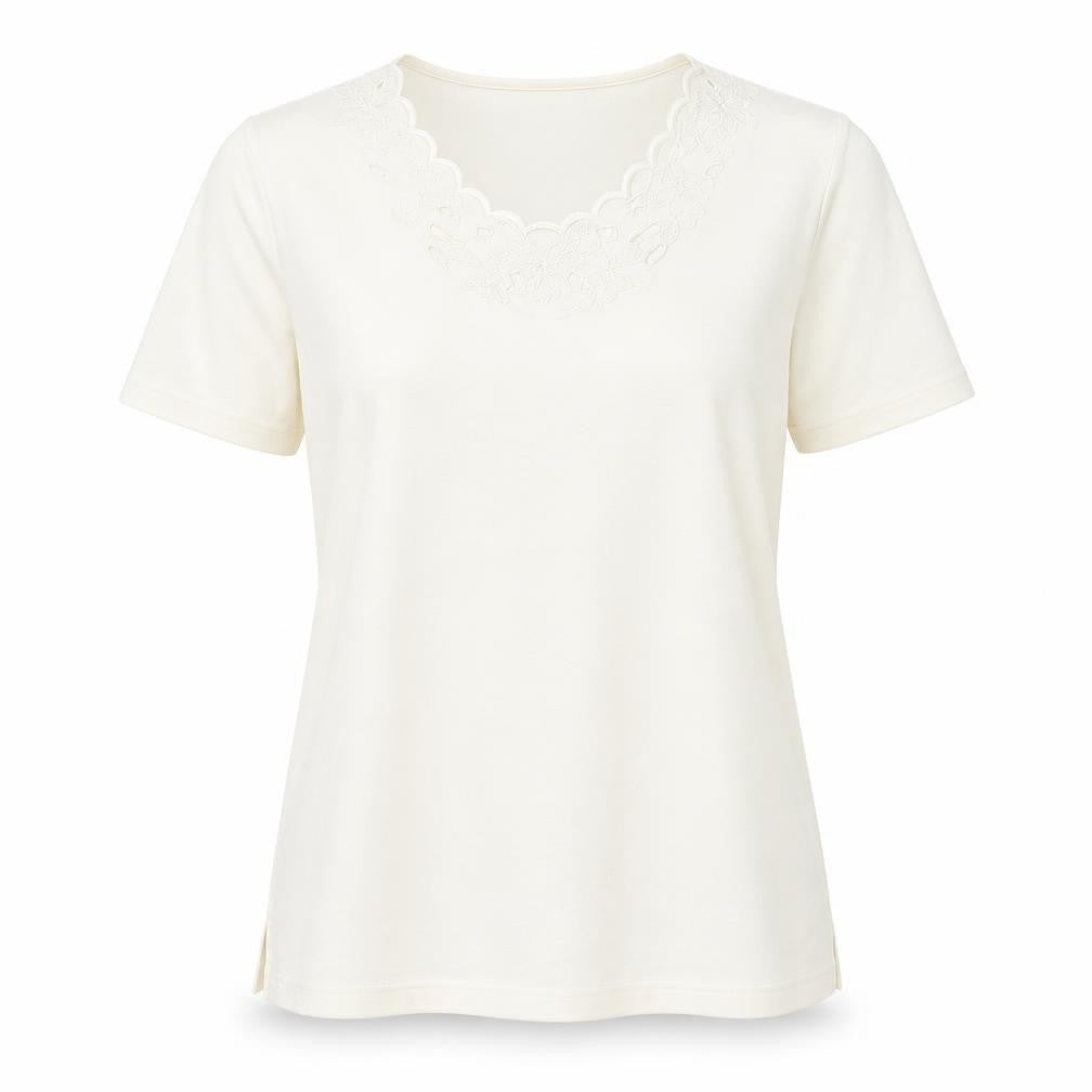 Bonmarché Womens White Basic T-Shirt Size M