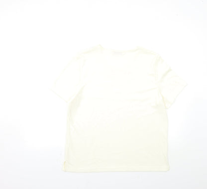 Bonmarché Womens White Basic T-Shirt Size M