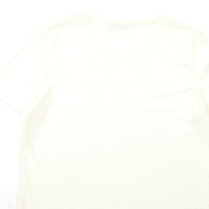 Bonmarché Womens White Basic T-Shirt Size M