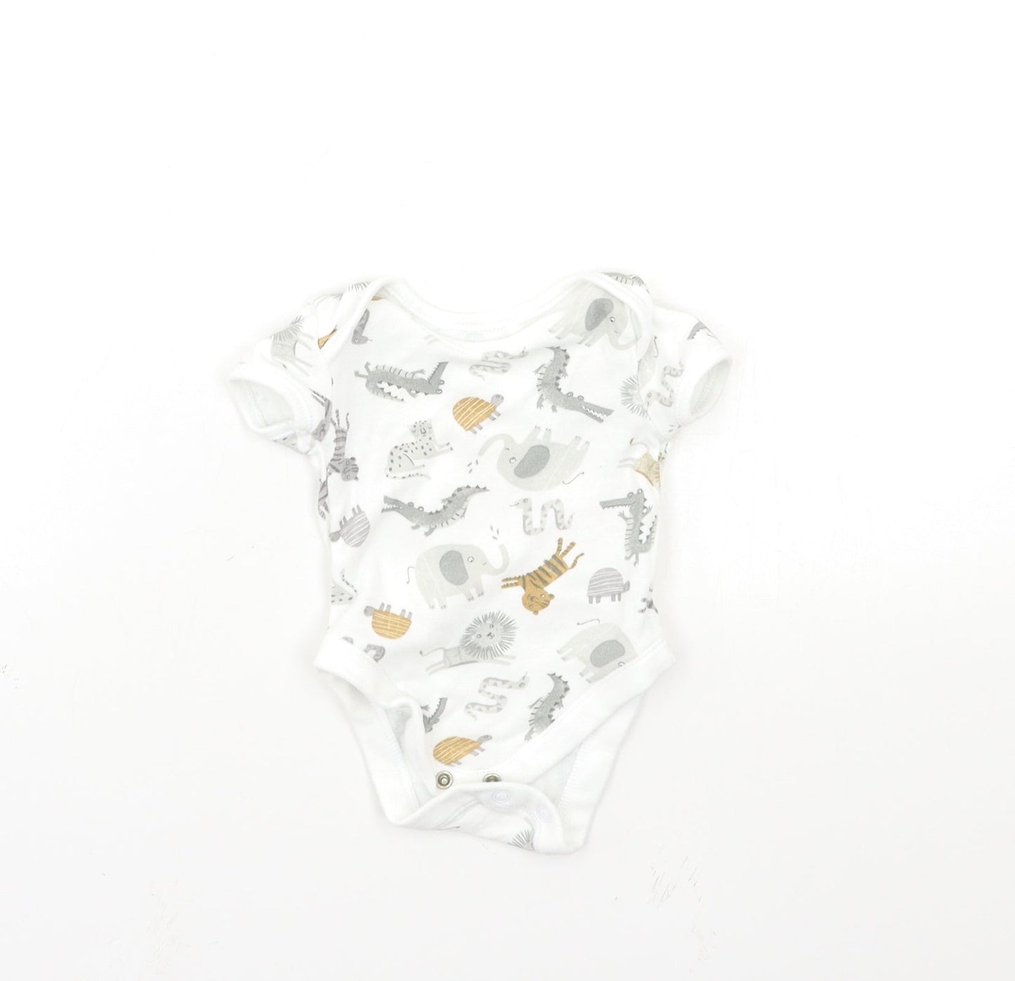 George Baby White   Babygrow One-Piece One Size  - lion