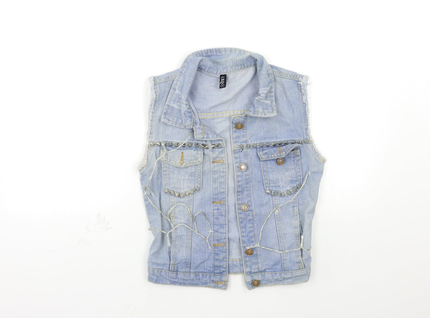 lxq Womens Blue  Denim Jacket  Size S  - fair lights