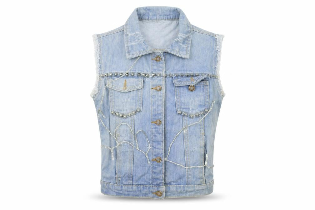 lxq Womens Blue  Denim Jacket  Size S  - fair lights