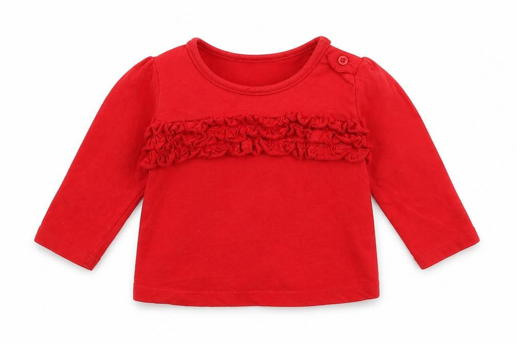 Earlydays Baby Red   Basic T-Shirt Size 6-9 Months
