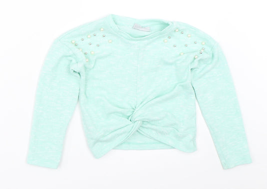 Matalan Girls Blue   Pullover Jumper Size 4 Years