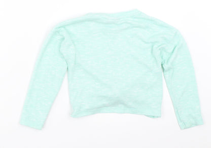 Preloved Matalan Girls Blue   Pullover Jumper Size 4 Years - Back
