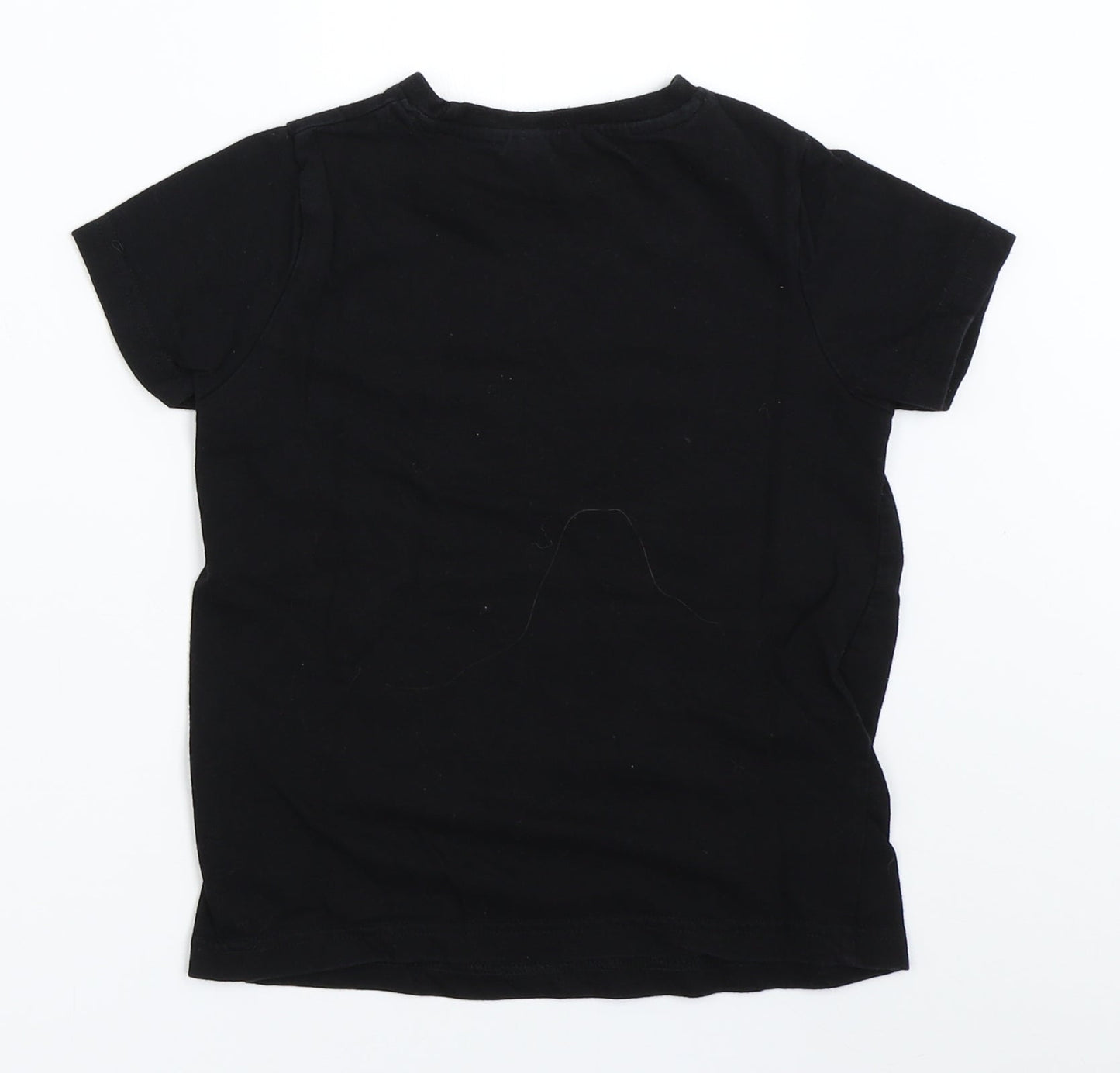 Primark Girls Black   Basic T-Shirt Size 6-7 Years