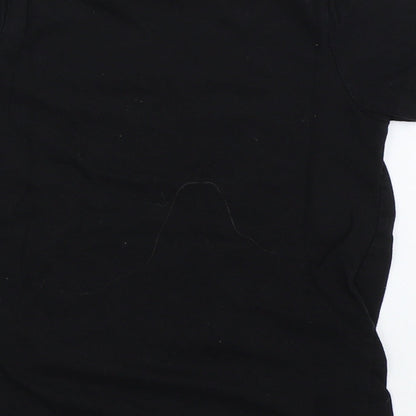 Primark Girls Black   Basic T-Shirt Size 6-7 Years