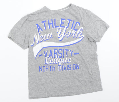 Rebel Boys Grey   Basic T-Shirt Size 10-11 Years