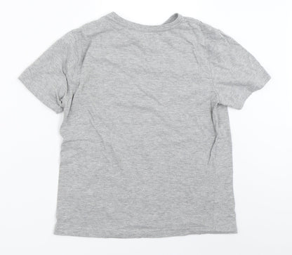 Rebel Boys Grey   Basic T-Shirt Size 10-11 Years