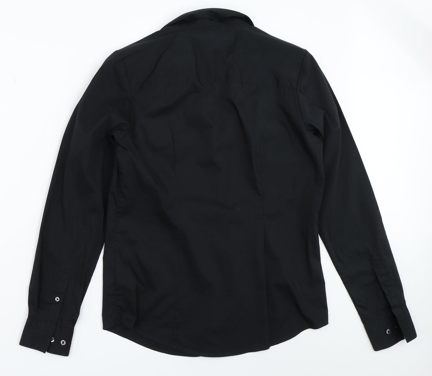 H&M Womens Black   Basic Button-Up Size 40