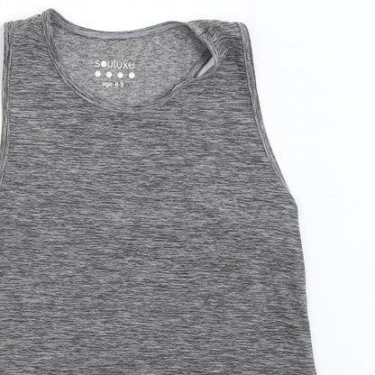 Matalan Girls Grey   Basic Tank Size 8-9 Years