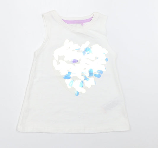 NEXT Girls White   Basic Tank Size 3 Years