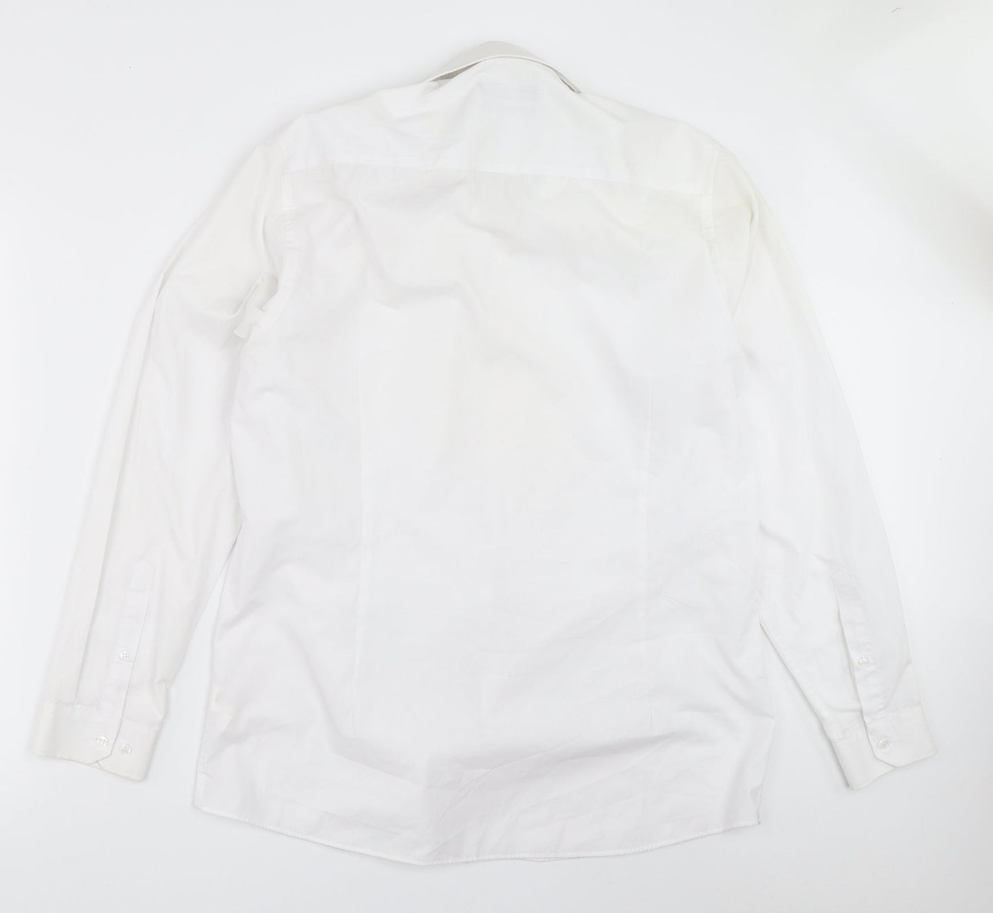 B&W Mens White    Button-Up Size 16.5