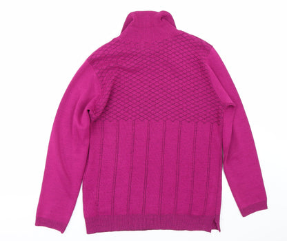 Preloved Impressions Womens Purple Striped  Pullover Jumper Size M - Back