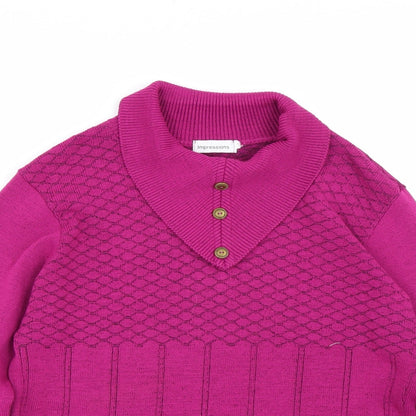 Preloved Impressions Womens Purple Striped  Pullover Jumper Size M - Detail