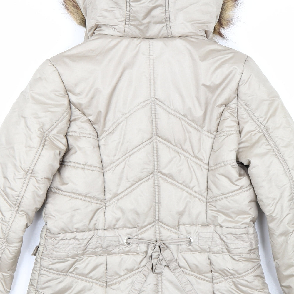 George Womens Gold   Parka Coat Size 8