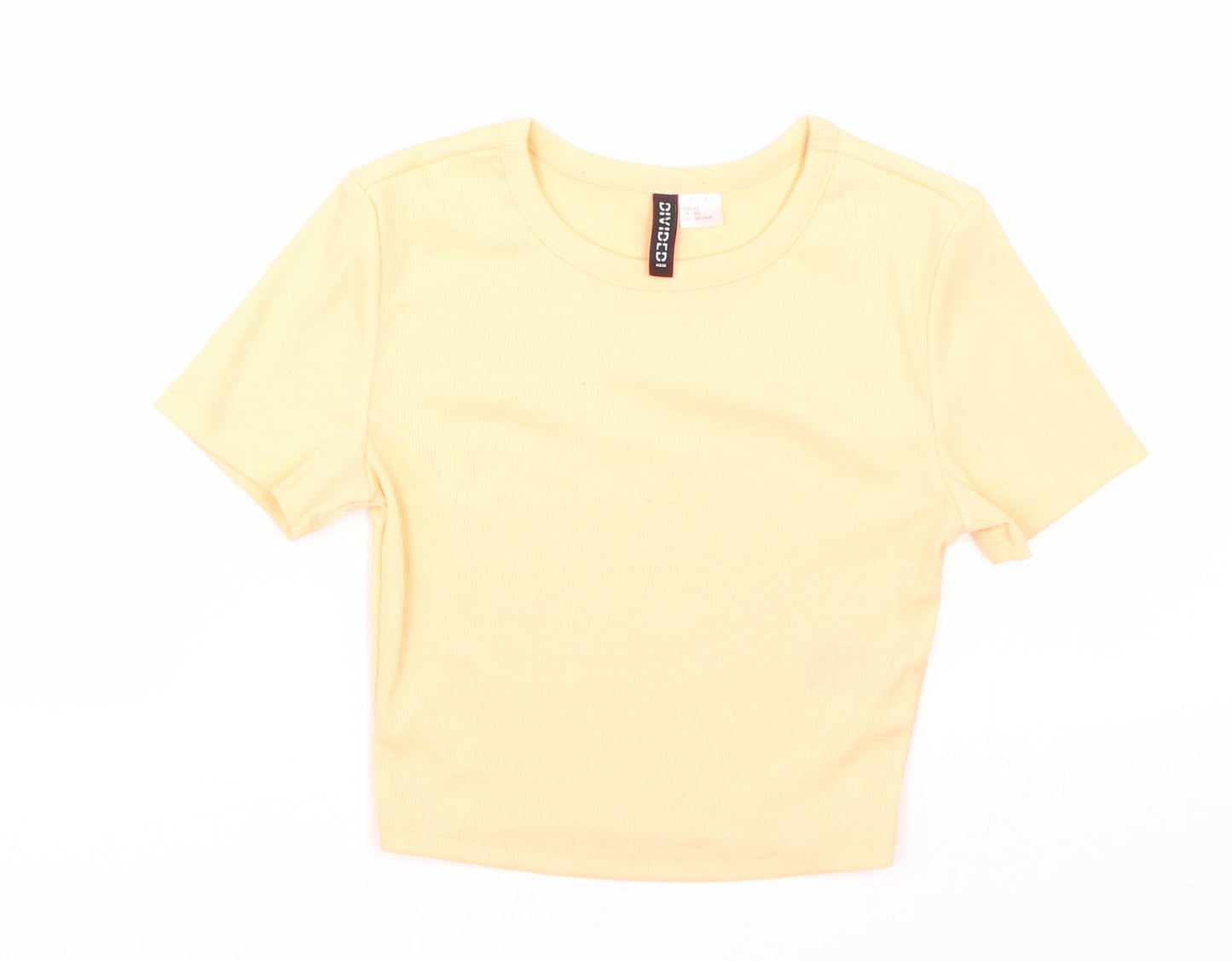 H&M Womens Orange   Cropped T-Shirt Size XS