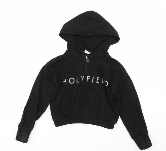 Holyfield Girls Black   Pullover Hoodie Size 8-9 Years