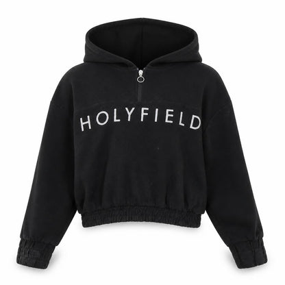 Holyfield Girls Black   Pullover Hoodie Size 8-9 Years