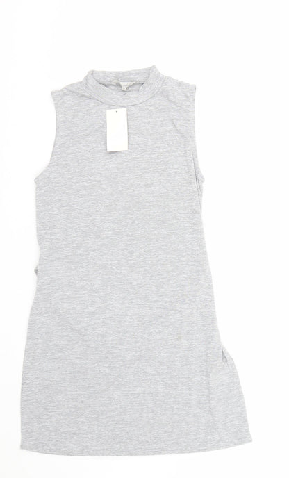 Preloved Peacocks Womens Grey   Tank Dress  Size 10 - Front