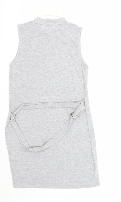 Preloved Peacocks Womens Grey   Tank Dress  Size 10 - Back