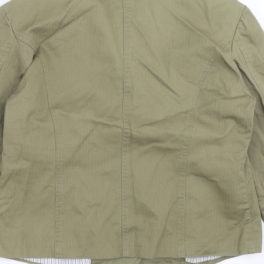 Select Womens Green Herringbone  Jacket  Size 14