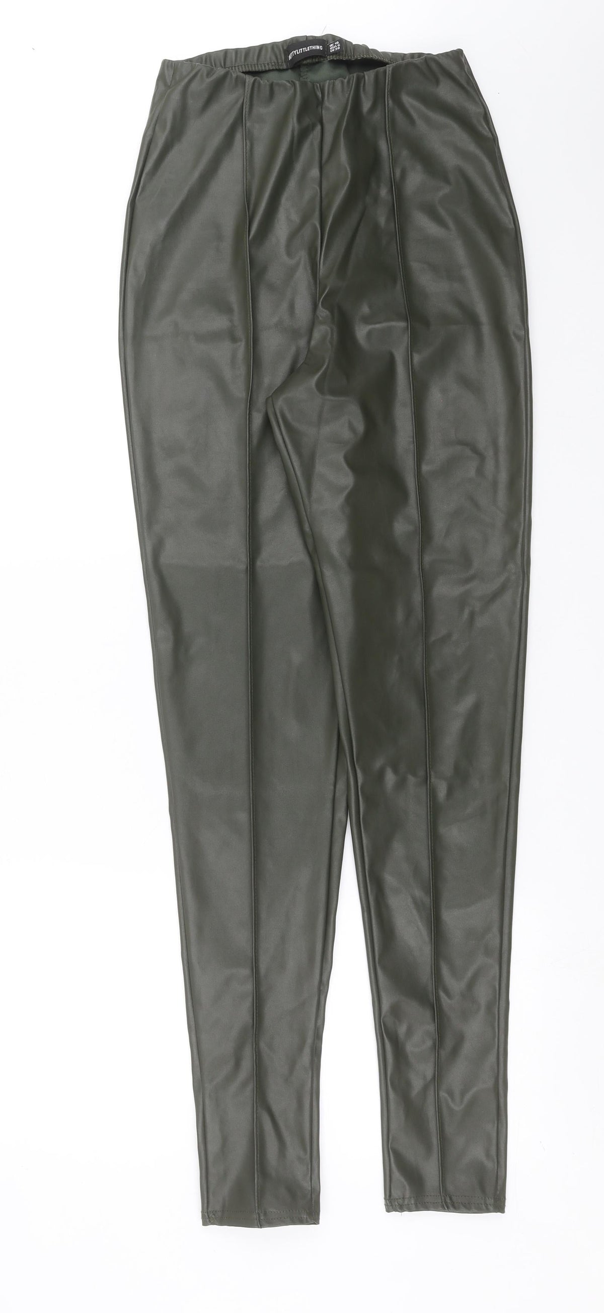 PRETTYLITTLETHING Womens Green   Trousers  Size 10 L32 in