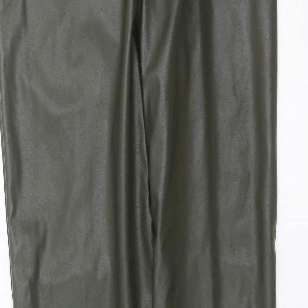 PRETTYLITTLETHING Womens Green   Trousers  Size 10 L32 in