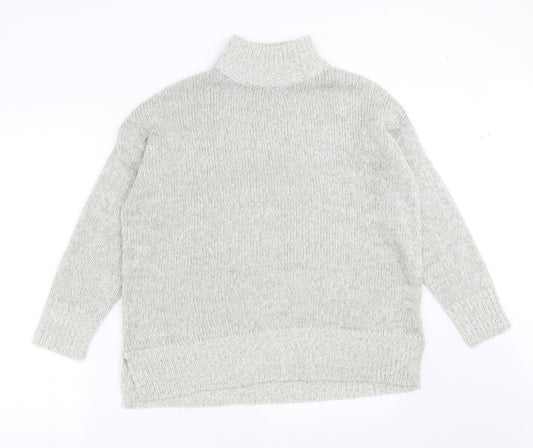 New Look Womens Grey  Knit Pullover Jumper Size M